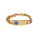 Stainless Steel Gold Blue Classic Bracelet - Blank