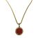 Stainless Steel Gold Round Pendant Necklace