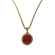 Stainless Steel Gold Round Pendant Necklace