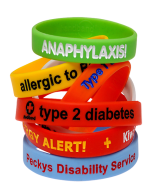 Bold Alert Signature Medical ID by Mediband – customisable, highly visible medical alert bracelet with emergency details on the outside,Silicone Medical Alert Bracelet, ID bracelet, Custom Colour Mediband