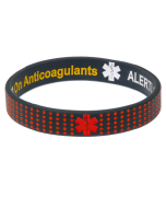 Anticoagulant Alert - Emergency Medical ID Bracelet (Reversible style)