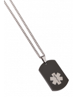 Stainless Steel Dog Tag Onyx - Blank