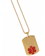 Red Gold Dog Tag Blank