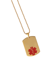 Red Gold Dog Tag Blank