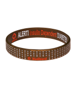 Diabetes Insulin Dependent - Gold Dot Reversible Medical ID Bracelet