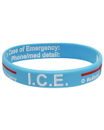 Light Blue ICE - Reversible Write On Medical ID Bracelet