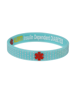 Designer Insulin Dependent Diabetes Turquoise Dots Medical Alert Bracelet