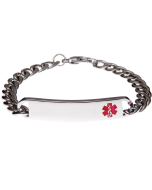 Stainless Steel Slim Red Bracelet - Blank