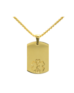 Bright Gold Dog Tag