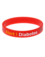 Diabetes - Red Reversible Write On Medical Bracelet