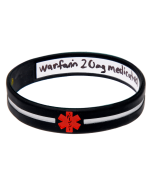 Black Cross - Reversible Write On Medical Bracelet