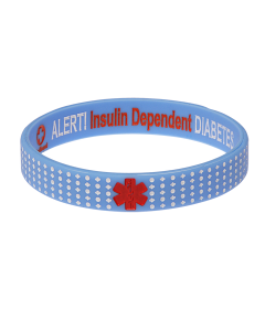 Diabetes Insulin Dependent - Blue Dot Reversible Medical Bracelet
