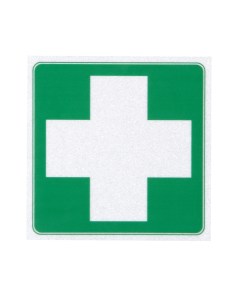 First Aid Cross Square Sticker
