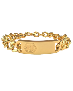 Stainless Steel Gold Classic Bracelet - Blank