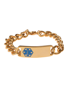 Stainless Steel Gold Blue Classic Bracelet From Mediband