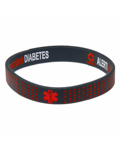 Diabetes Insulin Dependent - Red Dots Reversible Medical Bracelet