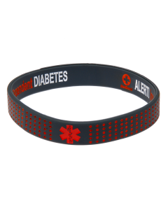Diabetes Insulin Dependent - Red Dots Reversible Medical Bracelet