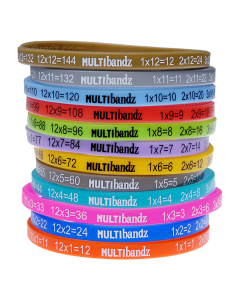 Multibandz Mathematics Times Table Wristbands, Multibandz, Learn Maths, Times Table, Wristband, Education, Bracelet, Handband, multiplication, times tables, numeracy, teach kids maths, learn maths