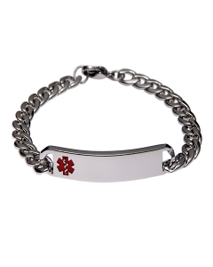 Stainless Steel Red Classic Bracelet - Blank