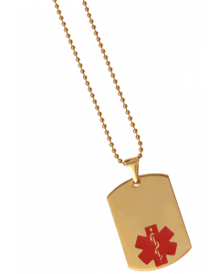 Red Gold Dog Tag