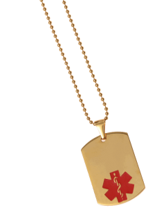 Red Gold Dog Tag