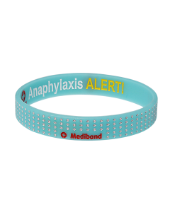 Designer Anaphylaxis Turquoise Dots Medical Alert Bracelet