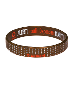 Diabetes Insulin Dependent - Gold Dot Reversible Medical ID Bracelet