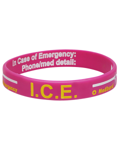 Pink ICE - Reversible Write On Medical ID Bracelet