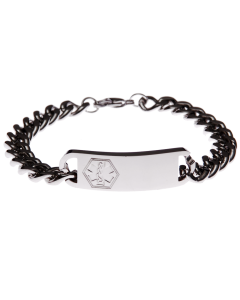 Stainless Steel Classic Bracelet, medical ID, laser etching, laser engraved medical ID, medical alert