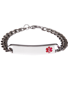 Stainless Steel Slim Red Bracelet - Blank