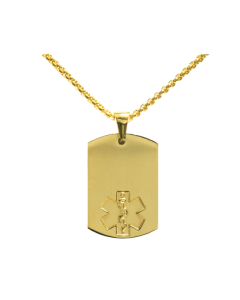 Bright Gold Dog Tag Blank