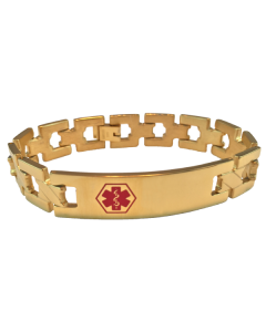 Stainless Steel Gold Link Bracelet - Blank