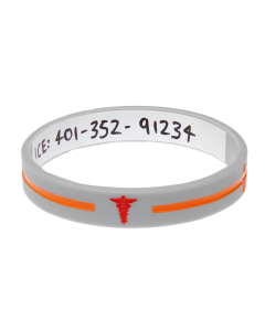 Silver Cross - Reversible Write On Medical Bracelet