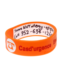 Kid's Write On Travel ID Bracelet - Orange