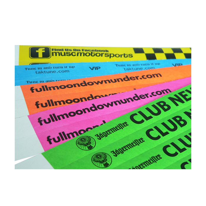 Printed best sale tyvek wristbands