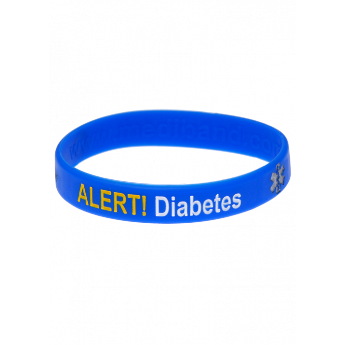Diabetes Curb Link Medical ID Bracelet with 1.5 Inch Plaque-