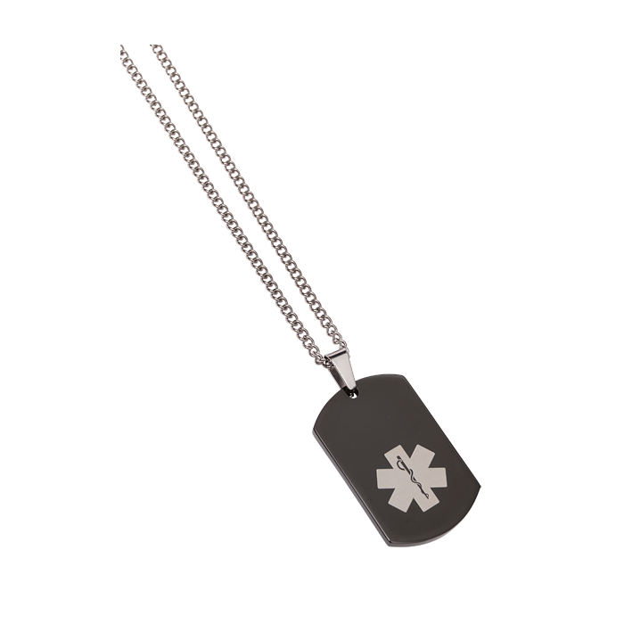 Stainless Steel Dog Tag Onyx