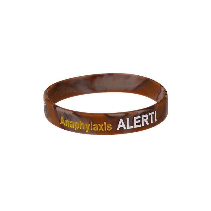 Medical alert bracelet for clearance anaphylaxis