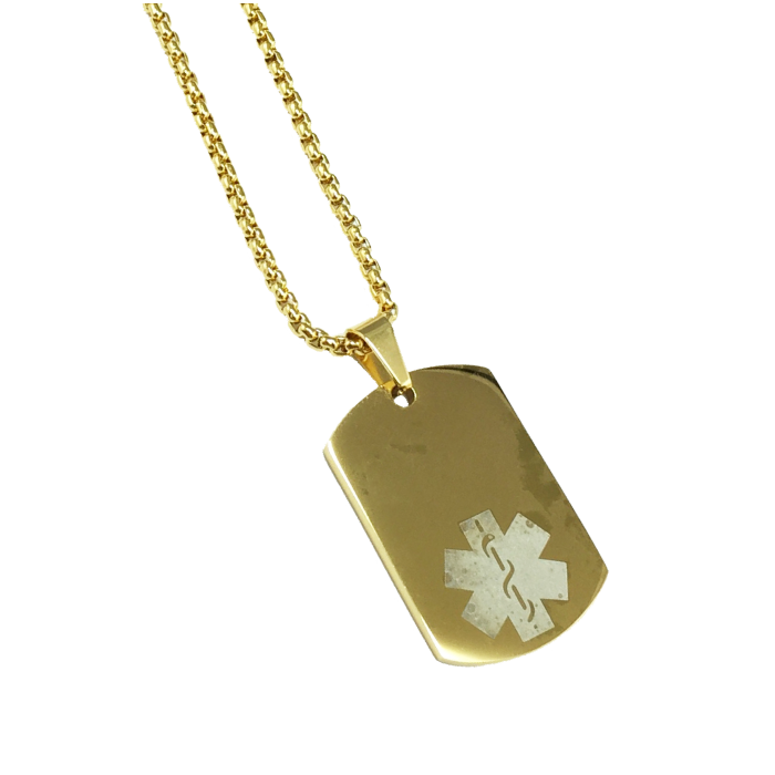Medical id tags store engraved