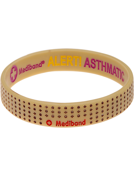 Asthmatic Alert Reversible Designer Medical Bracelet