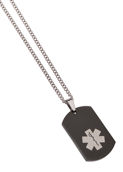 SS Onyx Blank Tag