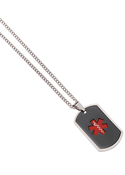Obsidian Red Dog Tag
