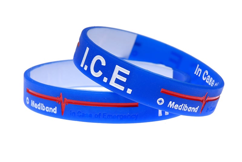 ICE In Case of Emergency Write-On Bracelet