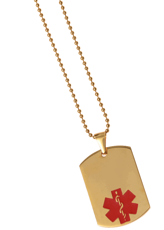 Red Gold Dog Tag