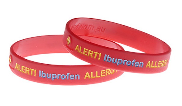 Ibuprofen Allergy Medical Alert Bracelet