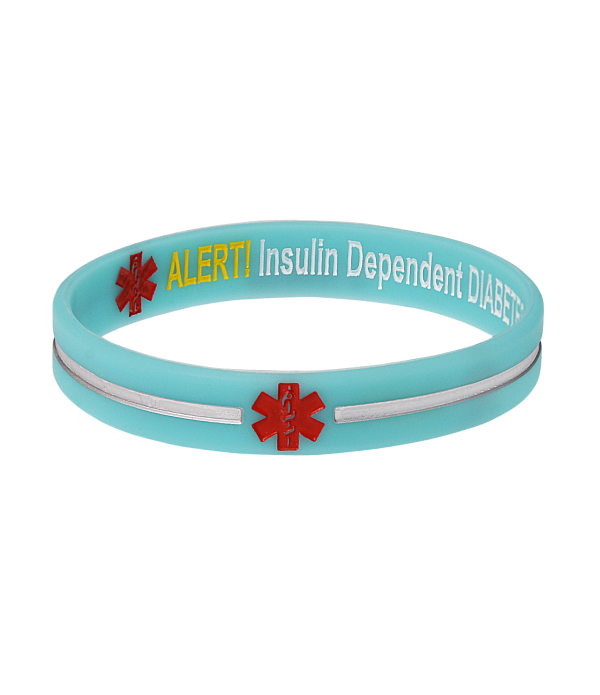 Designer Insulin Dependent Diabetes Medical Alert Bracelet