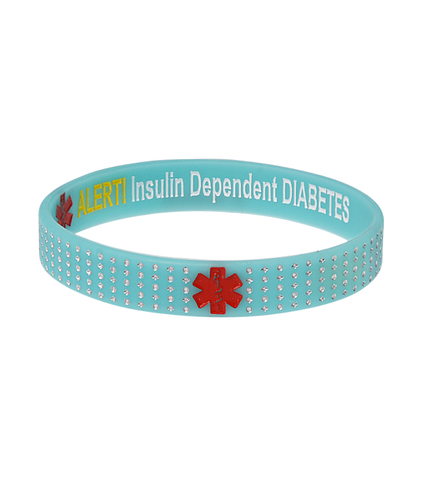Designer Insulin Dependent Diabetes Turquoise Dots Bracelet