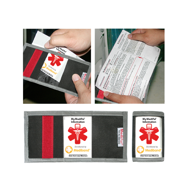 MediPal seat belt cover with medical ID shown in the available colour range