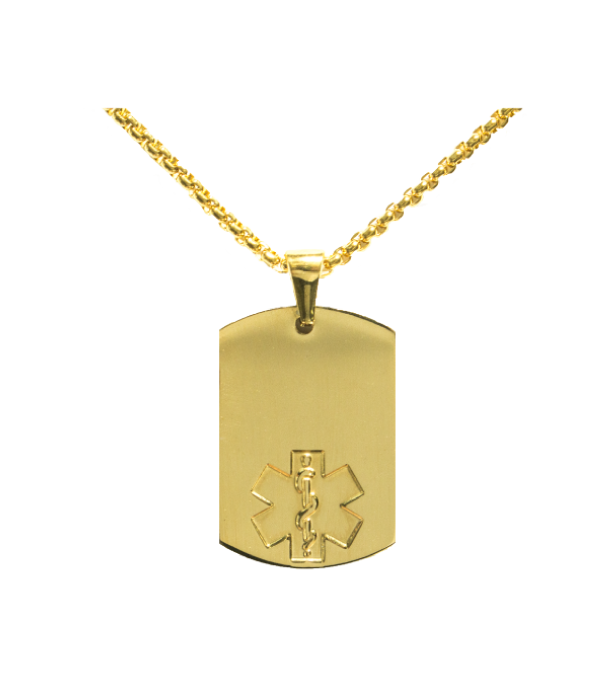 Bright Gold Dog Tag