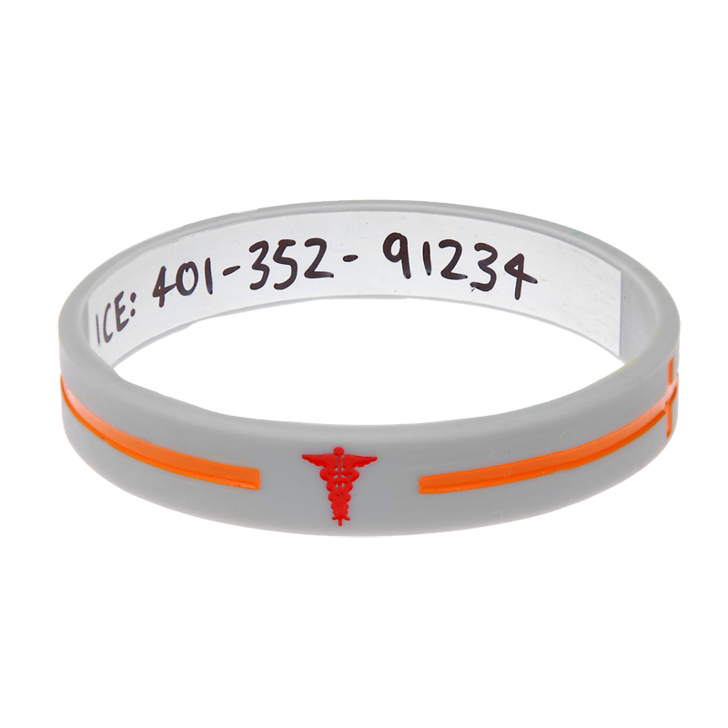 Silver Cross Reversible Write-On Medical Bracelet